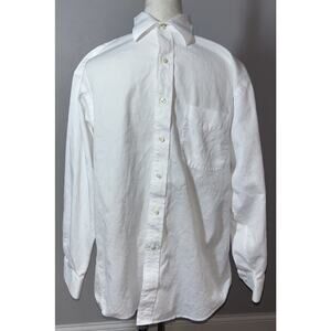 Vintage Tommy Hilfiger Y2K White Dress Shirt Men’s Size Large 15 1/2 Button Up